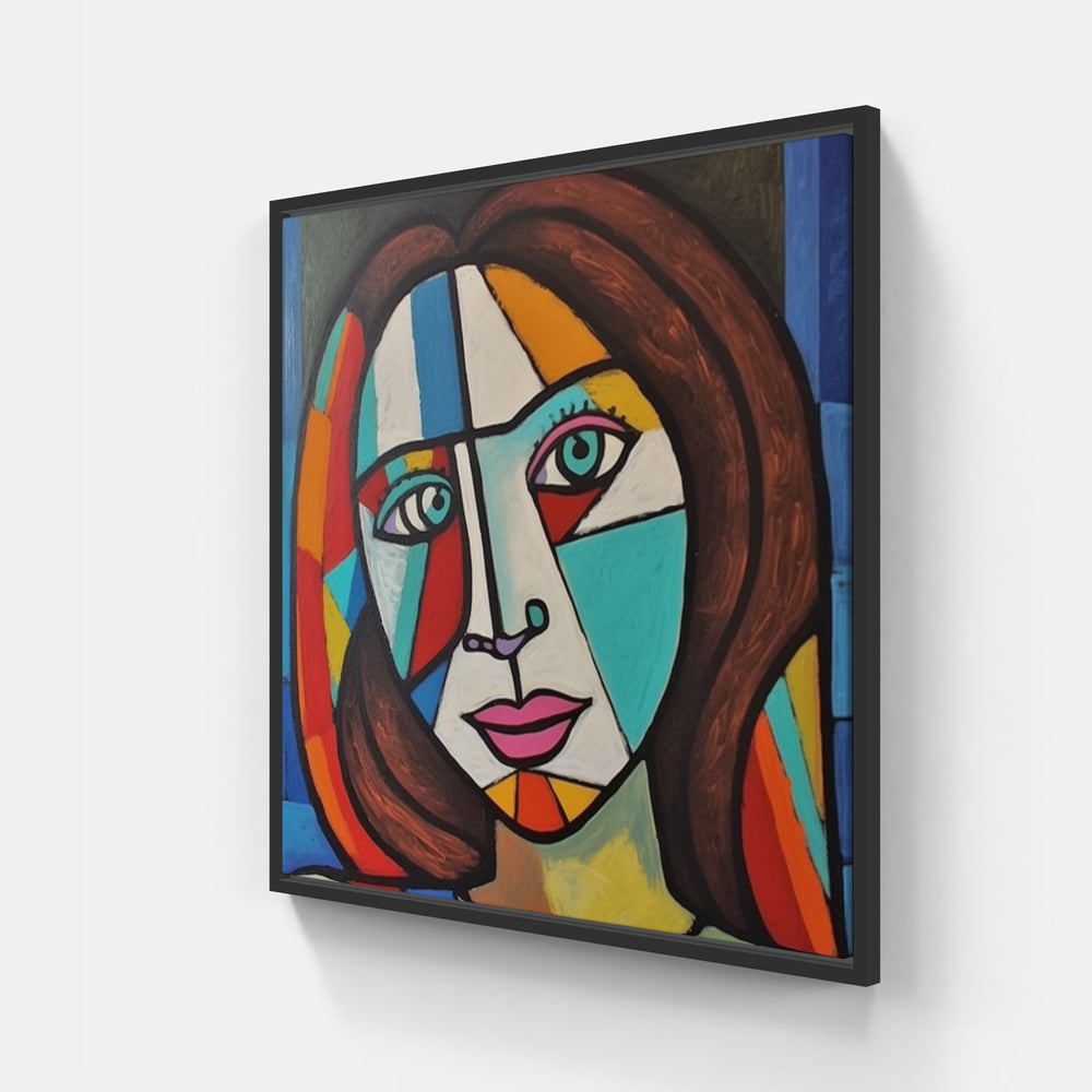 Bold Picasso Strokes-Canvas-artwall-20x20 cm-Black-Artwall