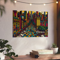 La ville qui ne dort jamais - Tableau aluminium