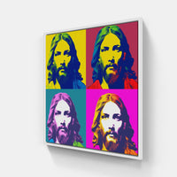 Pop art Christ-Canvas-artwall-20x20 cm-White-Artwall