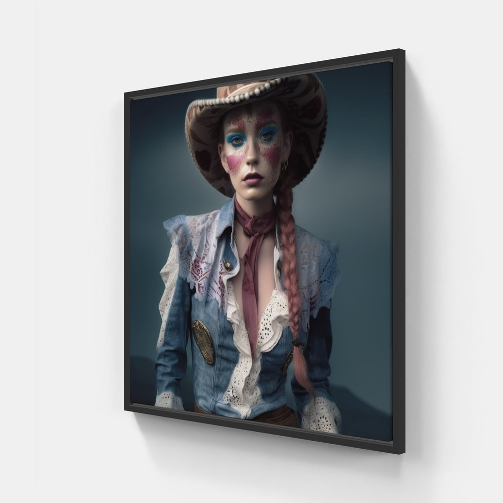 Fashion's Vibrant Symphony-Canvas-artwall-20x20 cm-Black-Artwall