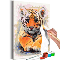 Tableau à peindre bébé tigre