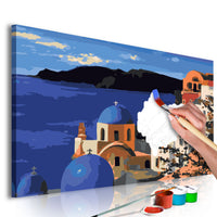 Santorini painting by number