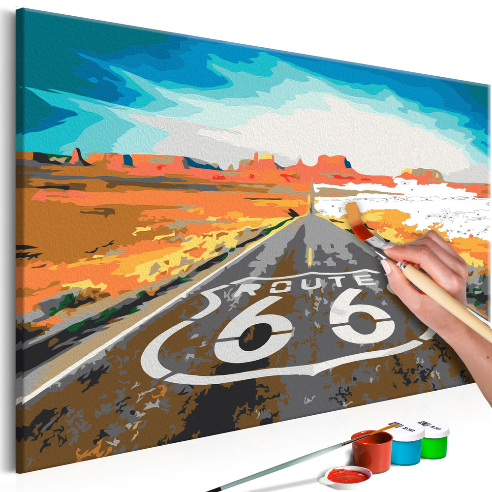 66 road painting by number