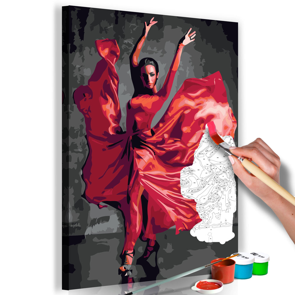 Tableau à peindre par soi-même - Red Dress