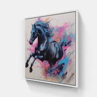 Loyal Horse Companion-Canvas-artwall-20x20 cm-White-Artwall