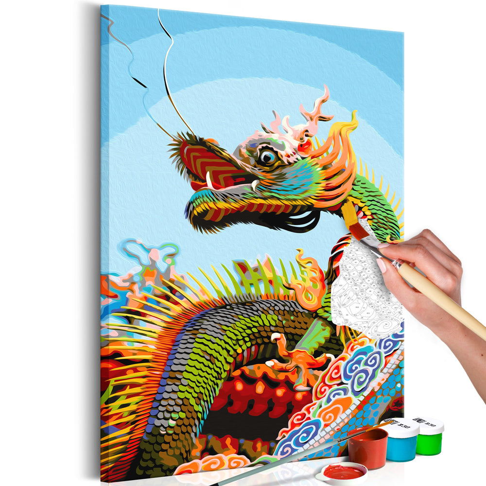 Tableau à peindre par soi-même - Colourful Dragon