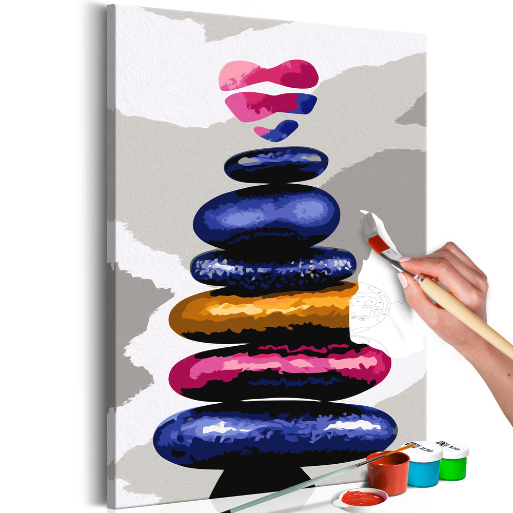 Tableau à peindre par soi-même - Colored Pebbles