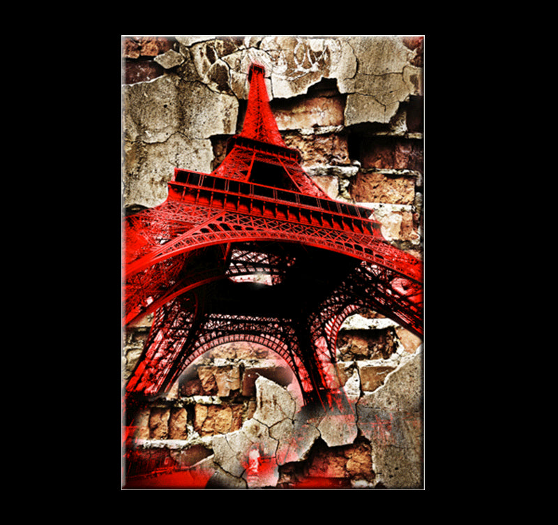 Red Eiffel Tower Tableau Déco