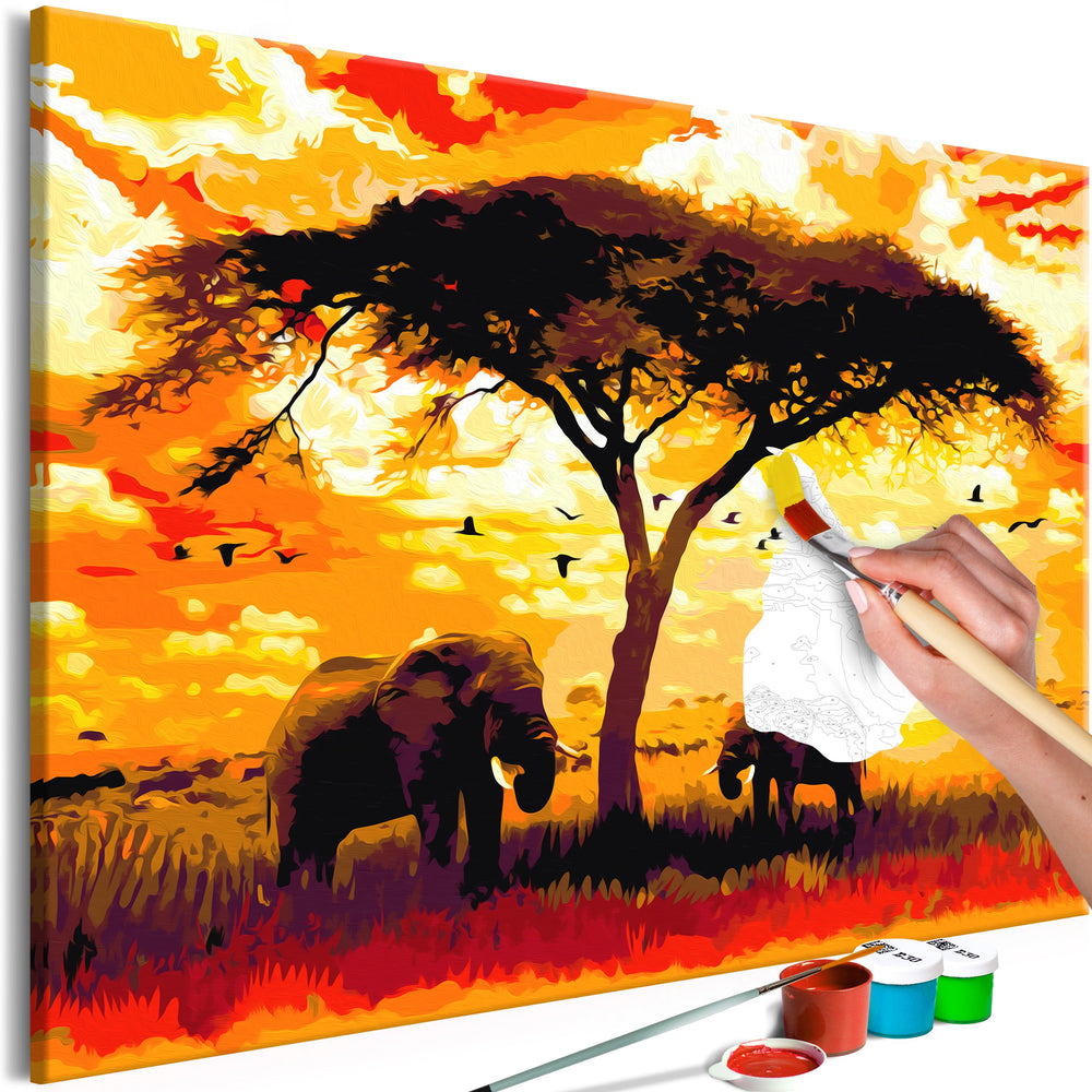 Tableau à peindre par soi-même - Africa at Sunset