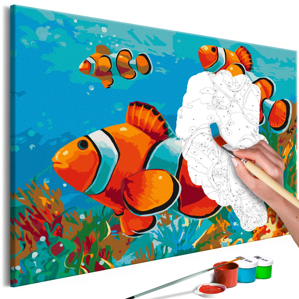 Tableau à peindre par soi-même - Gold Fishes