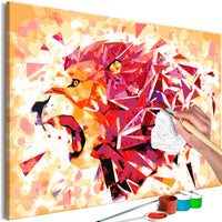 Tableau à peindre Lion Abstrait