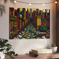 La ville qui ne dort jamais - Tableau aluminium