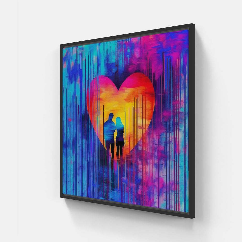 Heartfelt Love Connection-Canvas-artwall-20x20 cm-Black-Artwall