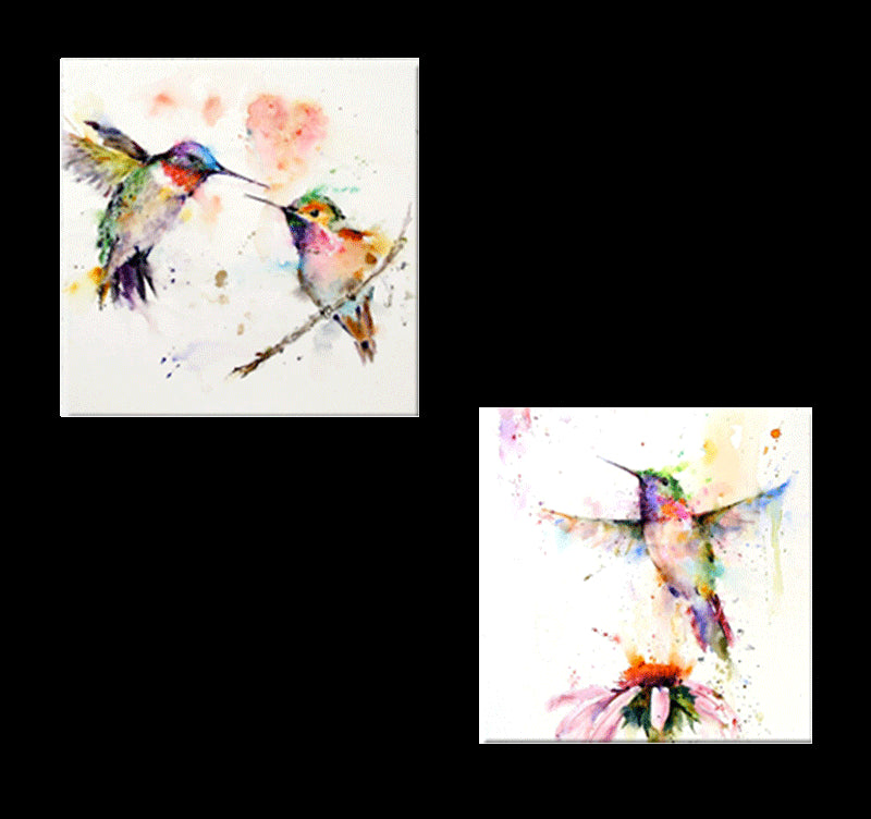 Flying Birds Color Modern Art Print