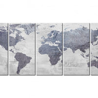 Tableau carte du monde béton