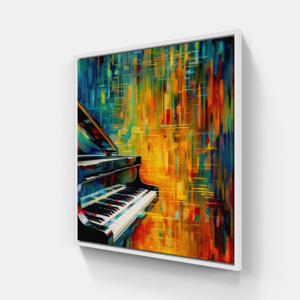 Melancholic Piano Melody-Canvas-artwall-20x20 cm-White-Artwall
