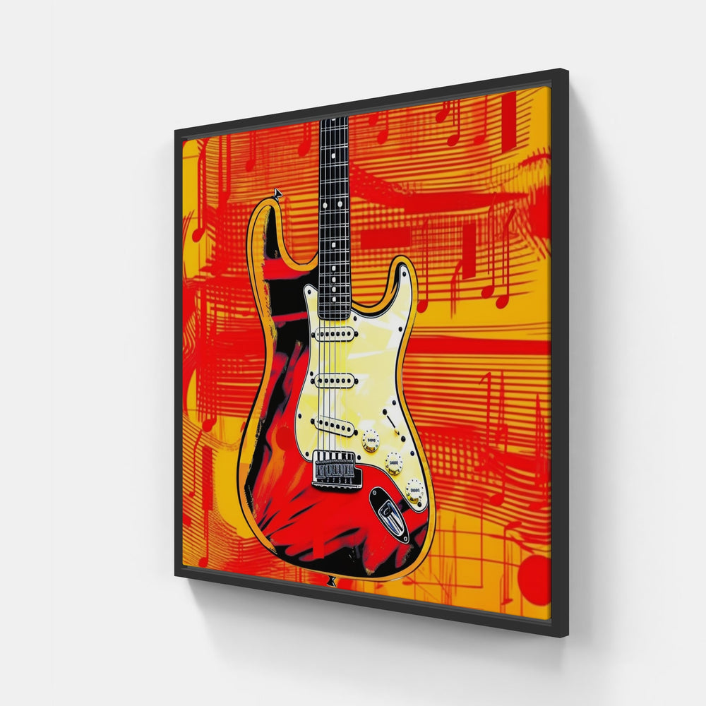 Unforgettable Guitar Spell-Canvas-artwall-20x20 cm-Black-Artwall