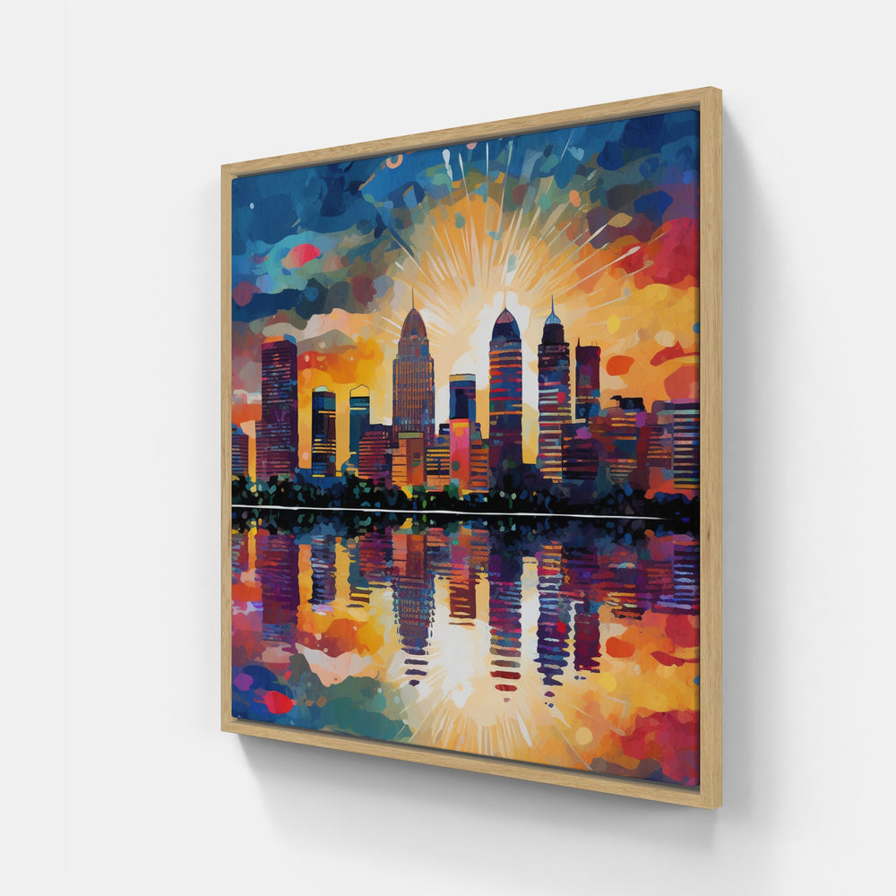 Graceful Cityscape Skyline-Canvas-artwall-Artwall