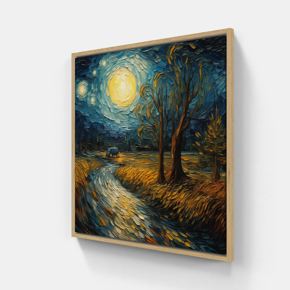 Melancholic Van Gogh Serenity-Canvas-artwall-20x20 cm-Wood-Artwall