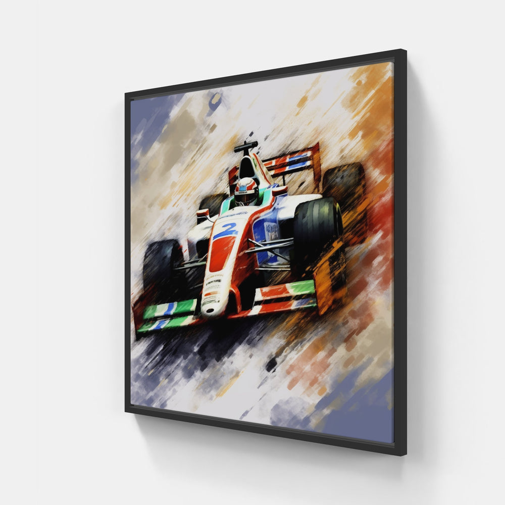 Racing Glory Formula 1 Style-Canvas-artwall-20x20 cm-Black-Artwall