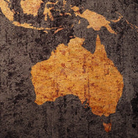 Tableau carte du monde orange