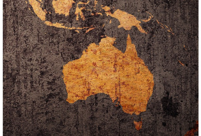 Orange world map canvas