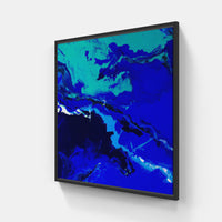 Blue in time-Canvas-artwall-20x20 cm-Black-Artwall