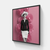 Glamorous Essence Unveiled in Style-Canvas-artwall-20x20 cm-Black-Artwall