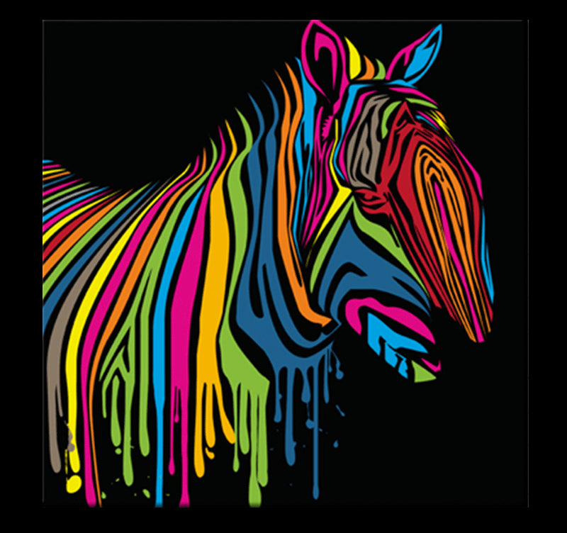 Tableau Pop Art Zebra Flash