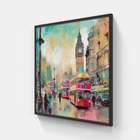 London Whimsical Street Mosaics-Canvas-artwall-20x20 cm-Black-Artwall