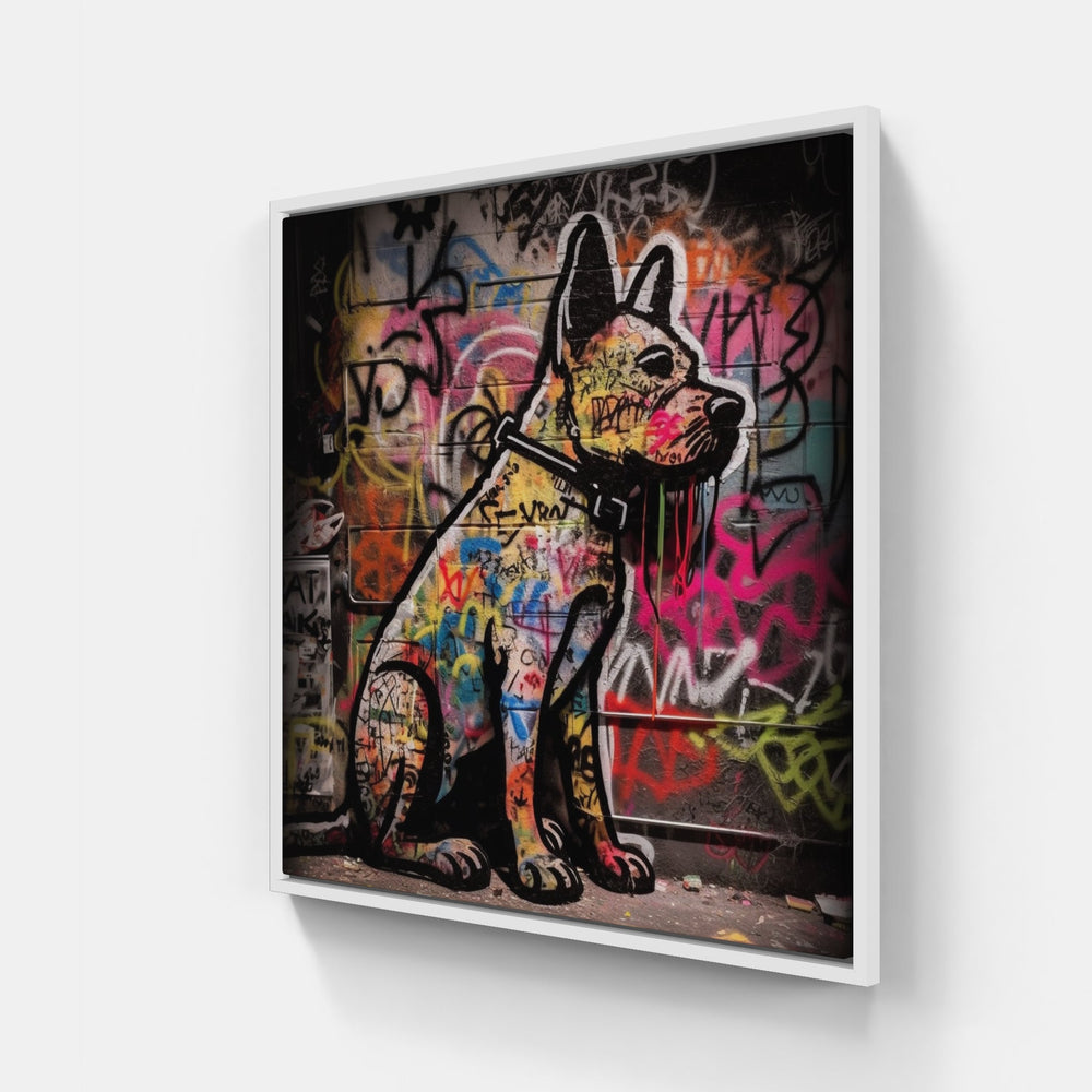 dog fur soft warm-Canvas-artwall-20x20 cm-White-Artwall