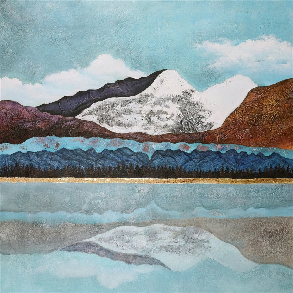 Mountain reflection design painting