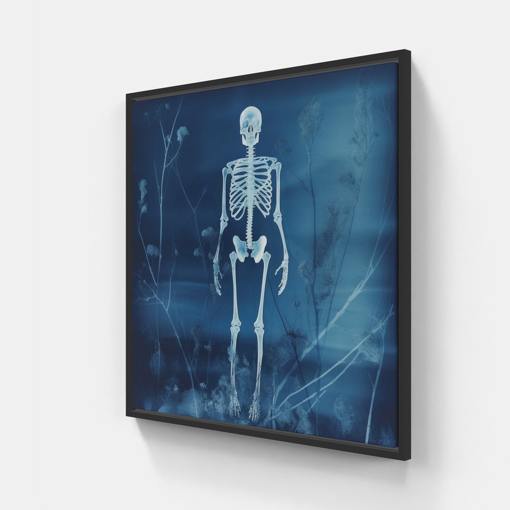Timeless Cyanotype Serenade-Canvas-artwall-20x20 cm-Black-Artwall