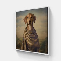 Cheerful Canine-Canvas-artwall-20x20 cm-White-Artwall