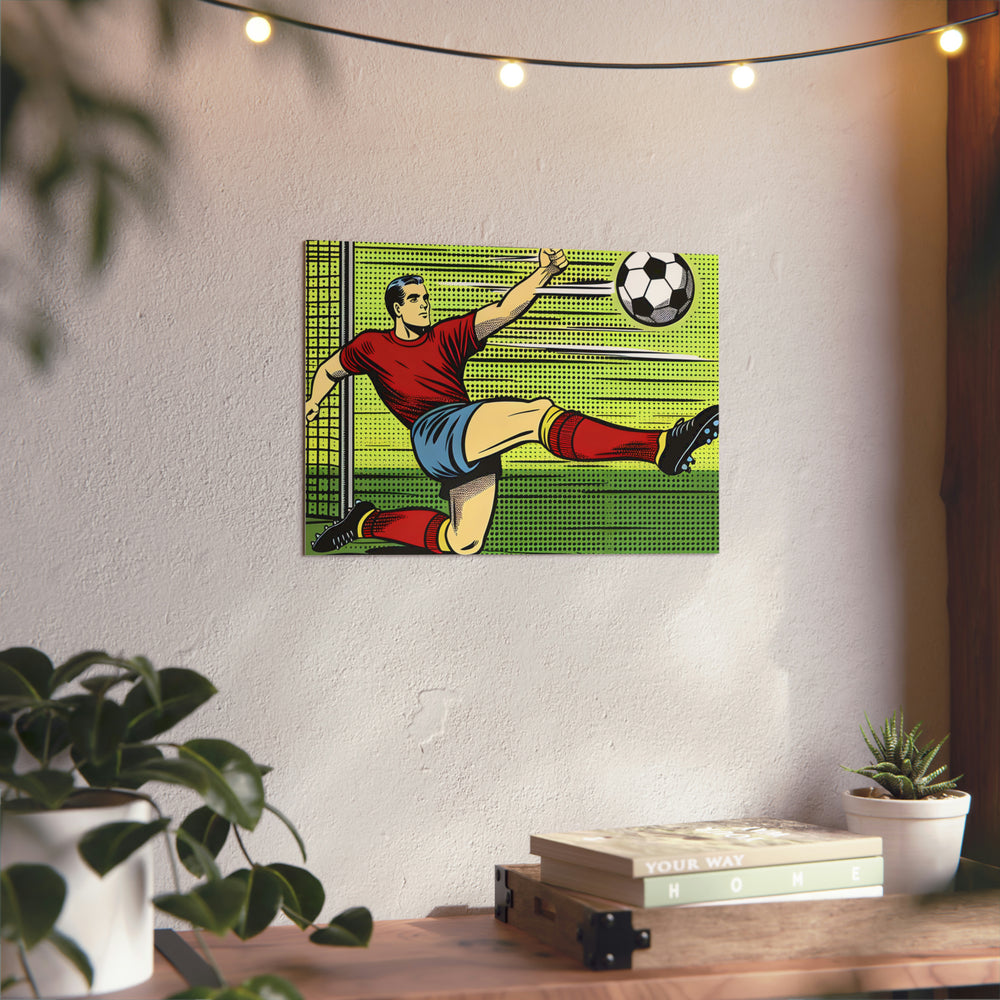 kick, goal, game, foot- Tableau aluminium