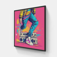 Pop Streetwear Express-Canvas-artwall-20x20 cm-Black-Artwall