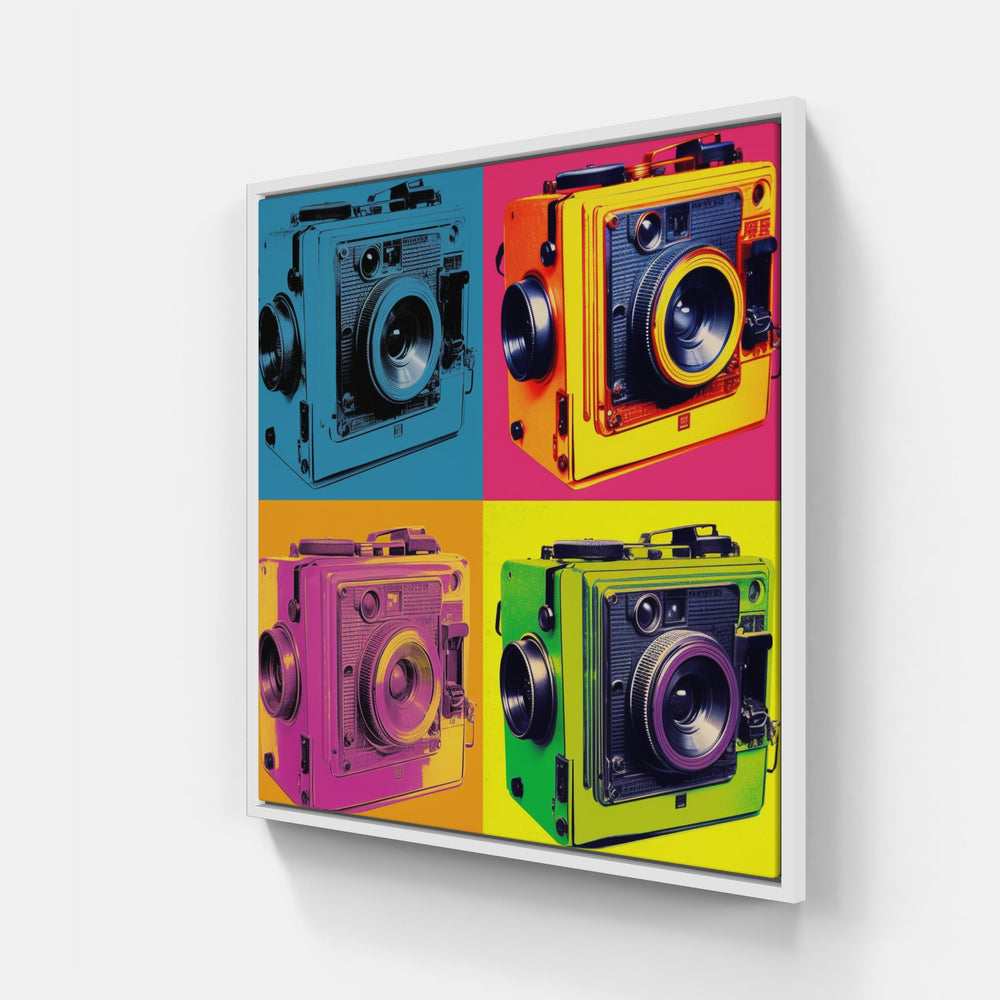 Warhol's Colorful Revolution-Canvas-artwall-20x20 cm-White-Artwall