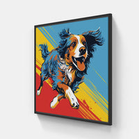 Dog Love Joy Peace-Canvas-artwall-20x20 cm-Black-Artwall