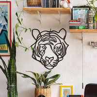 Metal tiger design decoration