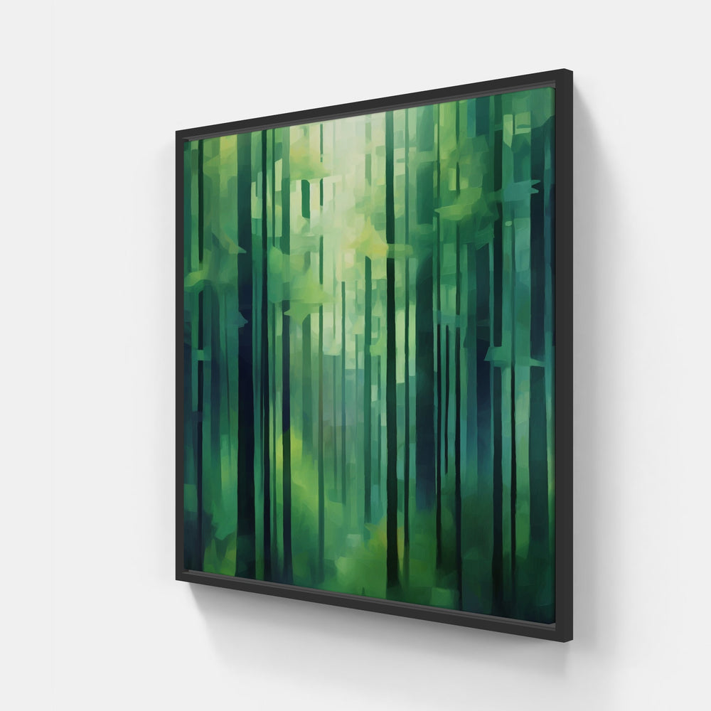 Misty Forest Path-Canvas-artwall-20x20 cm-Black-Artwall