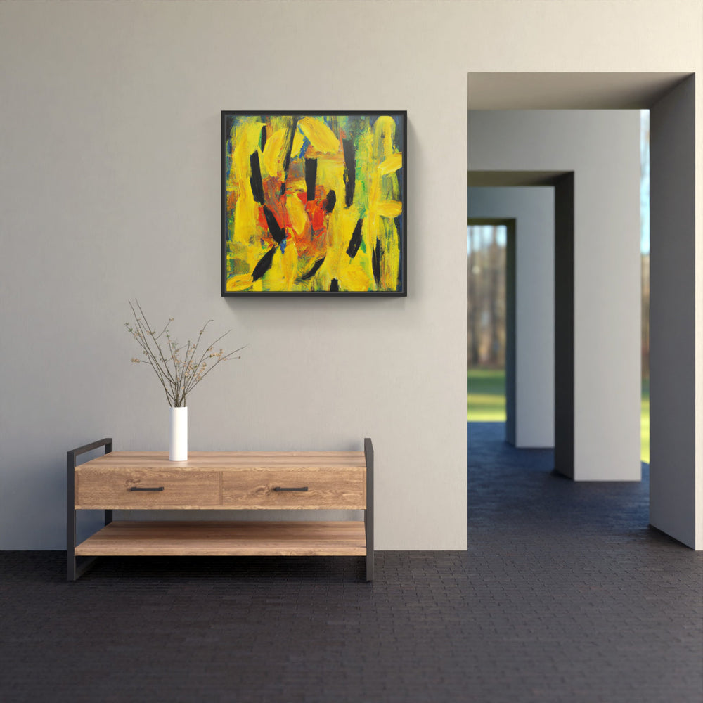 Yellow rushing sunrise-Canvas-artwall-Artwall