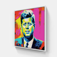 John Kennedy-Canvas-artwall-20x20 cm-White-Artwall