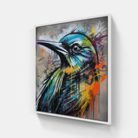 bird sings joy-Canvas-artwall-20x20 cm-White-Artwall