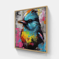 Bird sing joy-Canvas-artwall-20x20 cm-Wood-Artwall