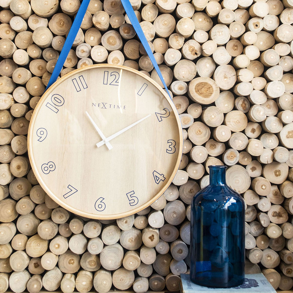 Deco wood wall clock