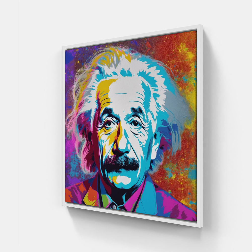Einstein love spirit-Canvas-artwall-20x20 cm-White-Artwall