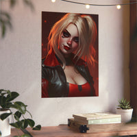 Harley Quinn rire et chaos tableau aluminium