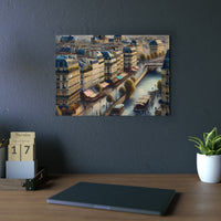 Paris, Amour, Monde, Vie.- Tableau aluminium