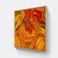 orange waits patiently-Canvas-artwall-20x20 cm-Wood-Artwall