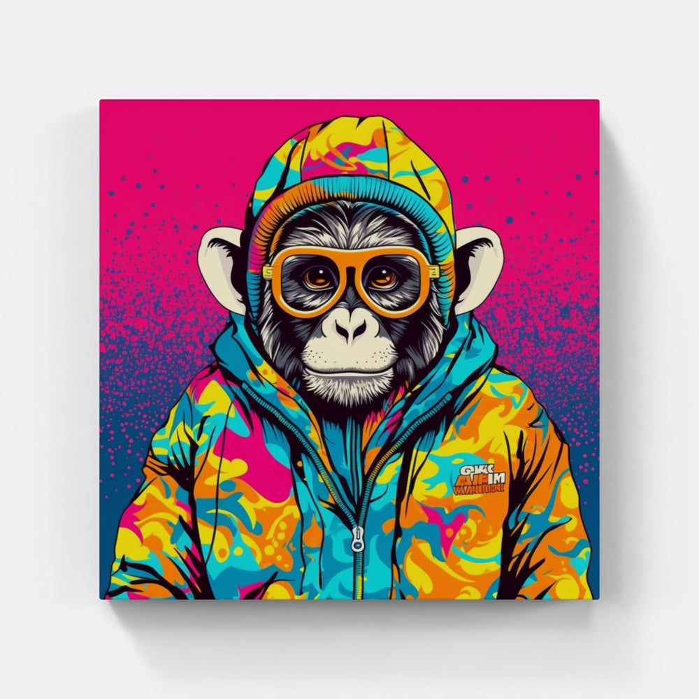 Joyful Monkey Masterpiece-Canvas-artwall-Artwall